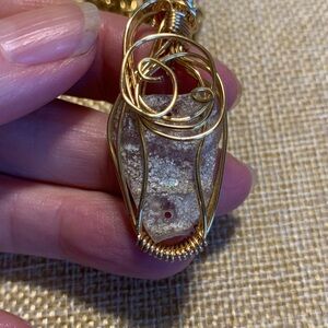 Authentic Roman Empire glass wire wrapped pendant
